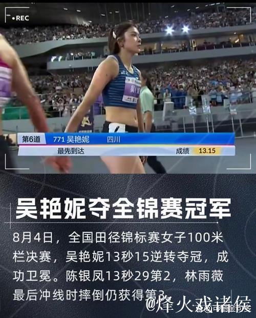 女子100米栏决赛:吴艳妮夺冠!林雨薇摔倒获第3 女子100米栏决赛:吴艳妮夺冠!林雨薇摔倒获第3